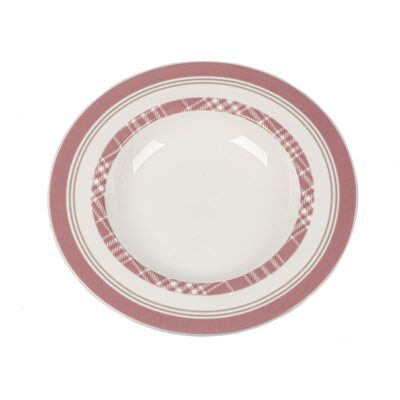 PLATO HONDO 24 cms ARENA MALVA x 6