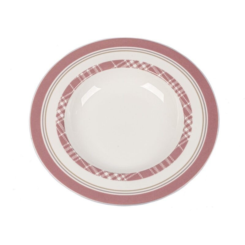 PLATO HONDO 24 cms ARENA MALVA x 6