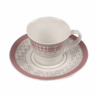 TAZA CAFE c/PLAT. 100CC A.MALVA x 6