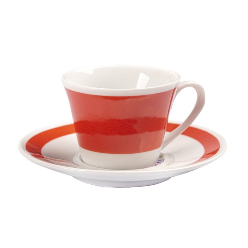 TAZA CAFE c/PLAT 100CC ART M.ROJO x 6 - Imagen 2