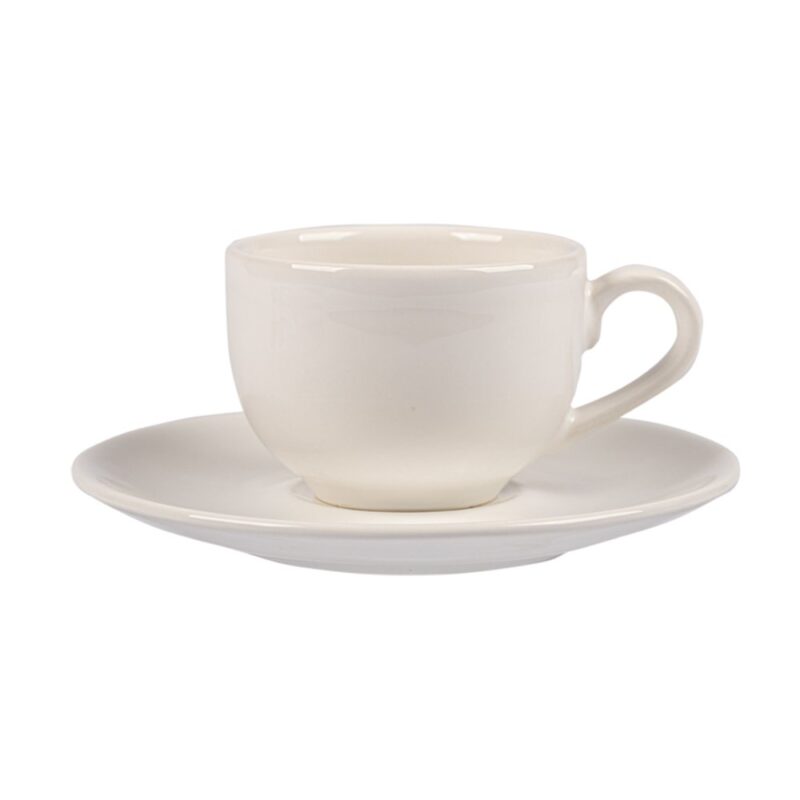 Juego de 6 tazas Té con platito blanco - Imagen 2