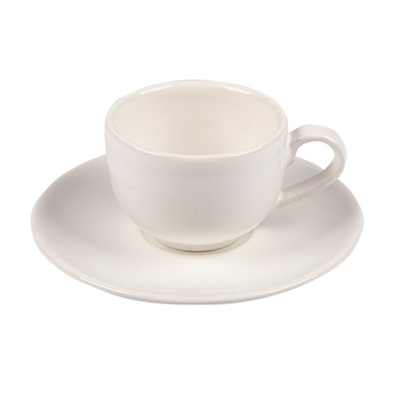 Juego de 6 tazas Té con platito blanco - Imagen 3