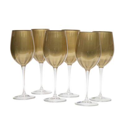 JGO. 6 COPAS AGUA MONALISA BEVENT DORADO