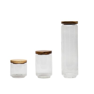 SET DE FRASCOS VIDRIO 3 pzas