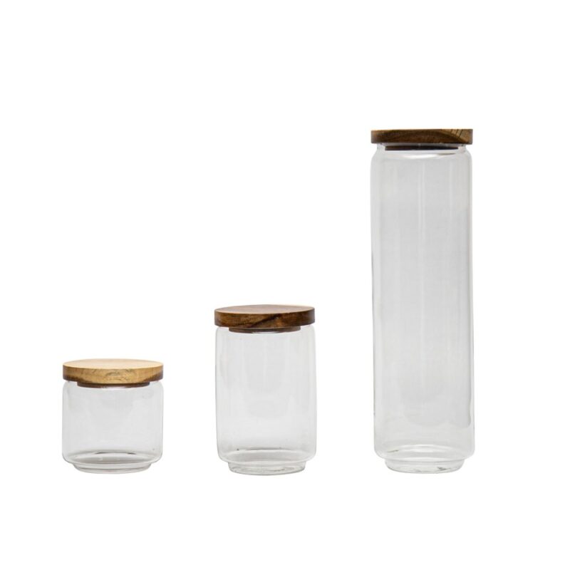 SET DE FRASCOS VIDRIO 3 pzas