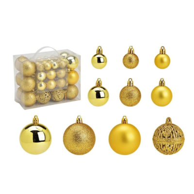 BOLAS NAVIDEÑAS DORADAS 111 pzas