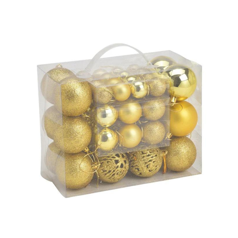 BOLAS NAVIDEÑAS DORADAS 111 pzas - Imagen 2