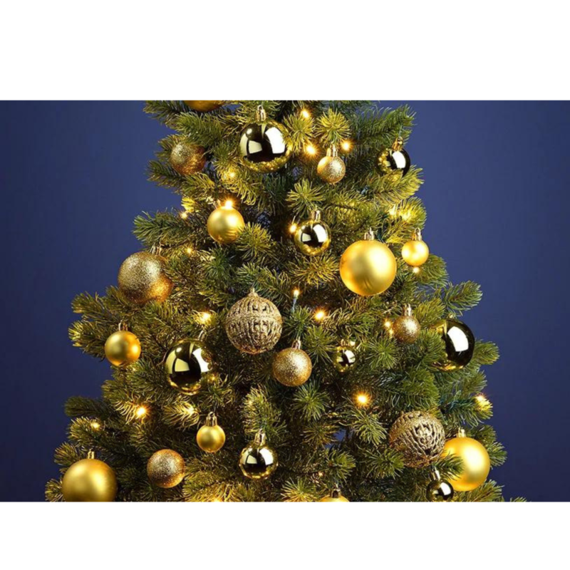 BOLAS NAVIDEÑAS DORADAS 111 pzas - Imagen 4