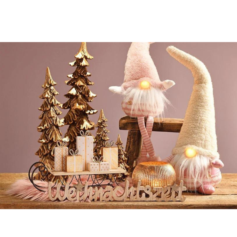 ARBOL NAVIDEÑO DORADO 7x16x6cms - Imagen 2