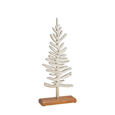 ARBOL NAVIDEÑO PLATEADO 23x52x8cms