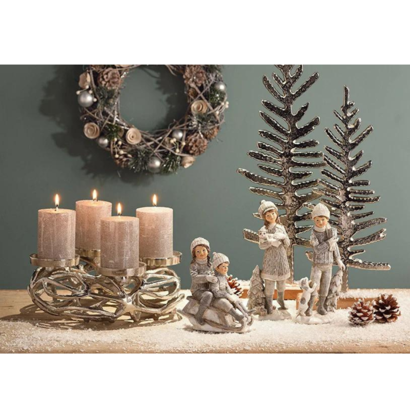 ARBOL NAVIDEÑO PLATEADO 23x52x8cms - Imagen 2