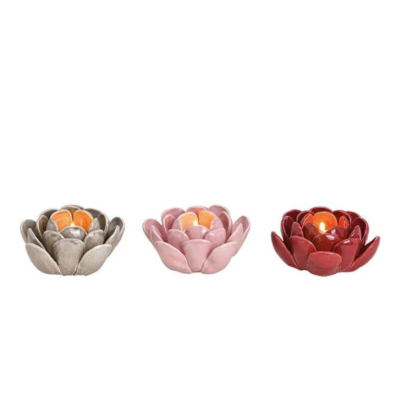 PORTA VELA FLORES MULTICOLOR