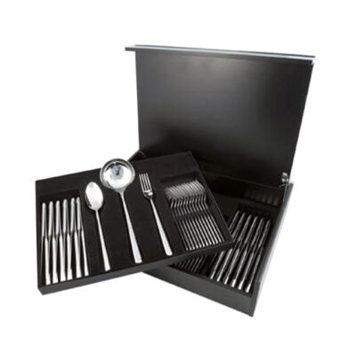 JUEGO CUBIERTOS 75 pzas VENICE TIN GOLD c/ESTUCHE
