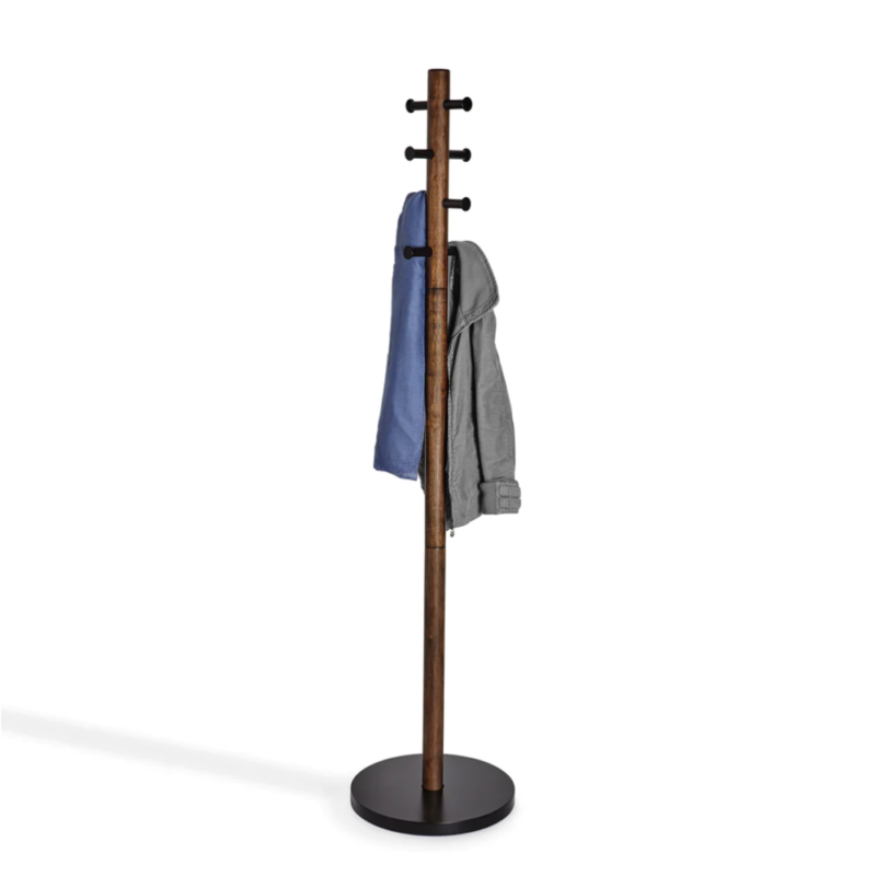 PERCHERO PILLAR NEGRO/WALNUT - Imagen 3