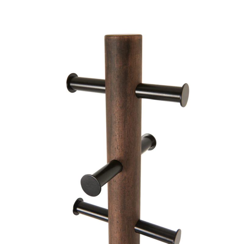 PERCHERO PILLAR NEGRO/WALNUT - Imagen 2