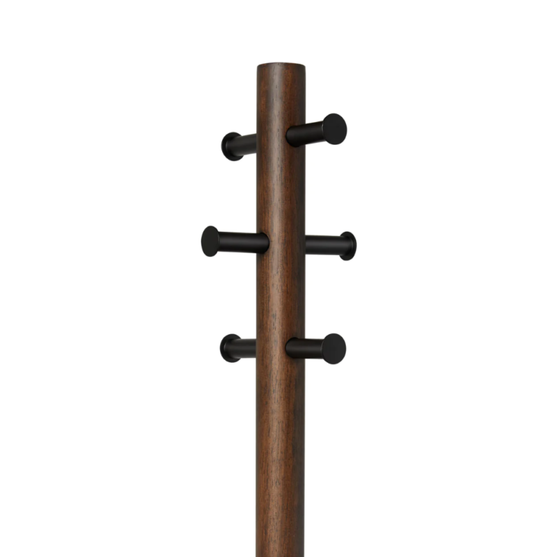 PERCHERO PILLAR NEGRO/WALNUT - Imagen 2