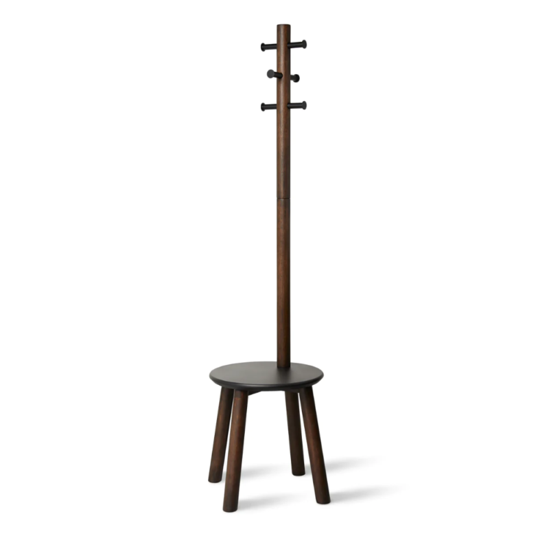 PERCHERO PILLAR NEGRO/WALNUT