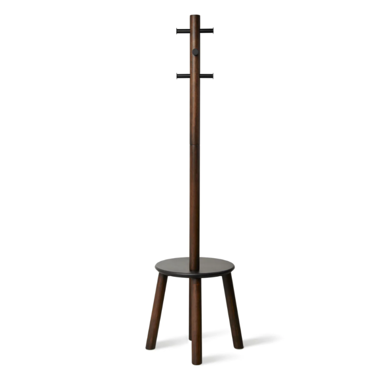 PERCHERO PILLAR NEGRO/WALNUT - Imagen 3