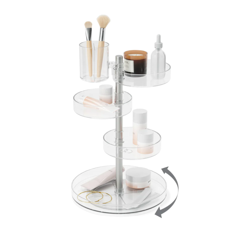 ORGANIZADOR DE COSMETICOS PIROUTTE TRANSPARENTE/NIQUEL - Imagen 2