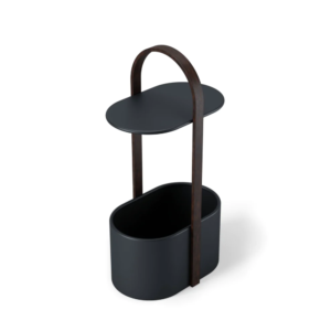 MESA LATERAL c/REVISTERO BELLWOOD NEGRO/WALNUT