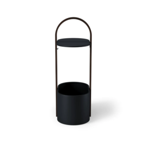 MESA LATERAL c/REVISTERO BELLWOOD NEGRO/WALNUT - Imagen 4