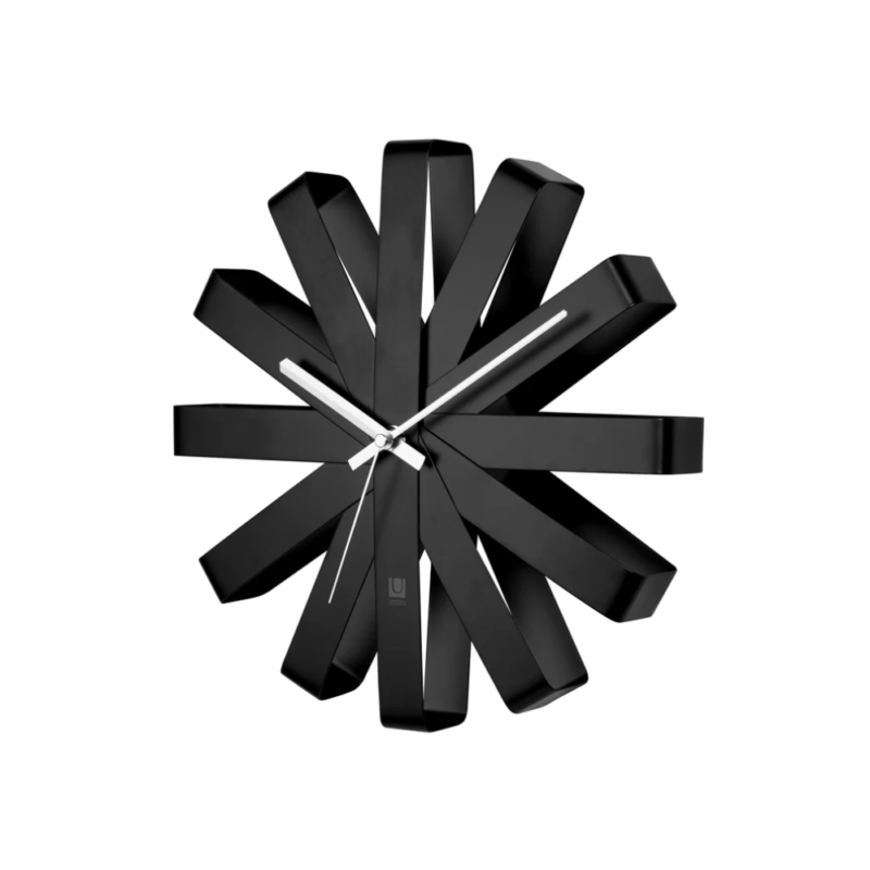RELOJ DE PARED RIBBON NEGRO - Imagen 2