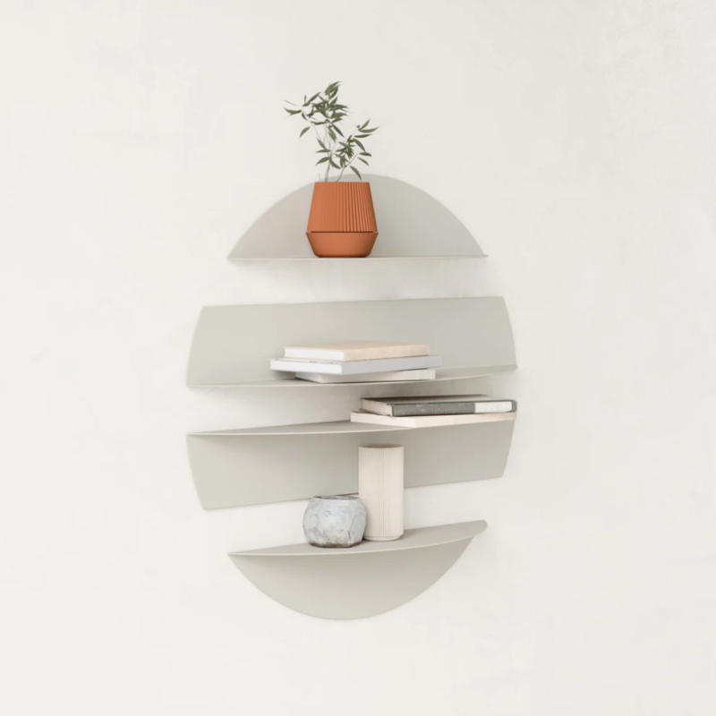 JUEGO 4 ESTANTES DE PARED SOLIS COLOR PIEDRA - Imagen 4