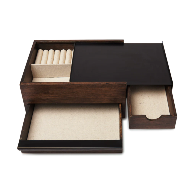 CAJA ORGANIZADORA STOWIT NEGRO/WALNUT