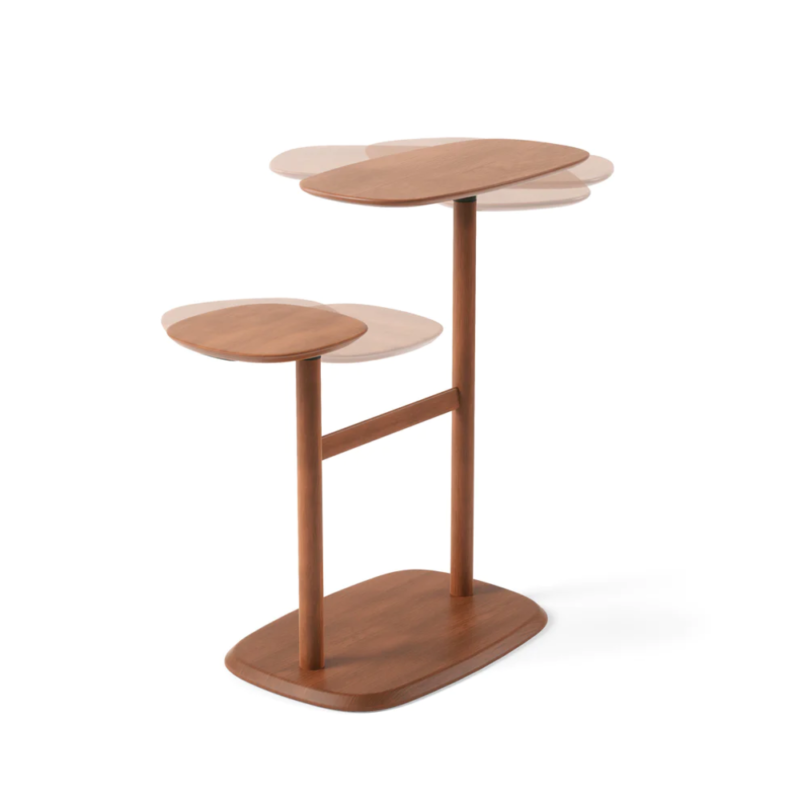 MESA LATERAL SWIVO WALNUT - Imagen 2