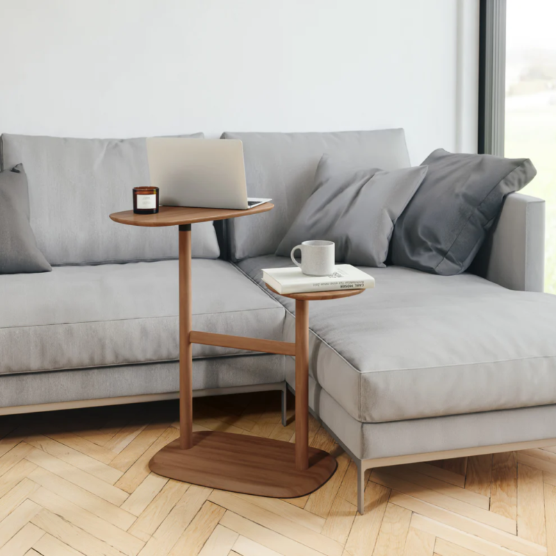 MESA LATERAL SWIVO WALNUT - Imagen 4