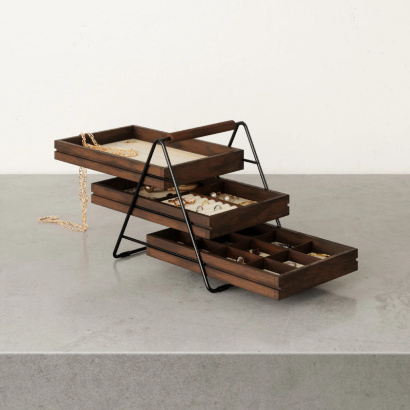 JOYERO TERRACE NEGRO/WALNUT - Imagen 5