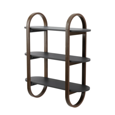 ESTANTE p/PARED BELLWOOD NEGRO/WALNUT