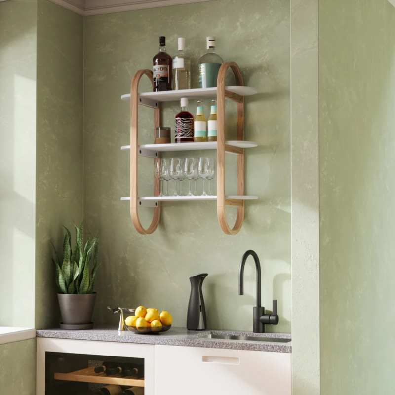 ESTANTE p/PARED BELLWOOD BLANCO/NATURAL - Imagen 3