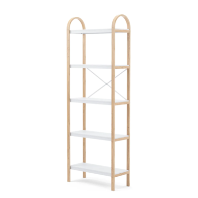 ESTANTE 5 NIVELES BELLWOOD BLANCO/NATURAL
