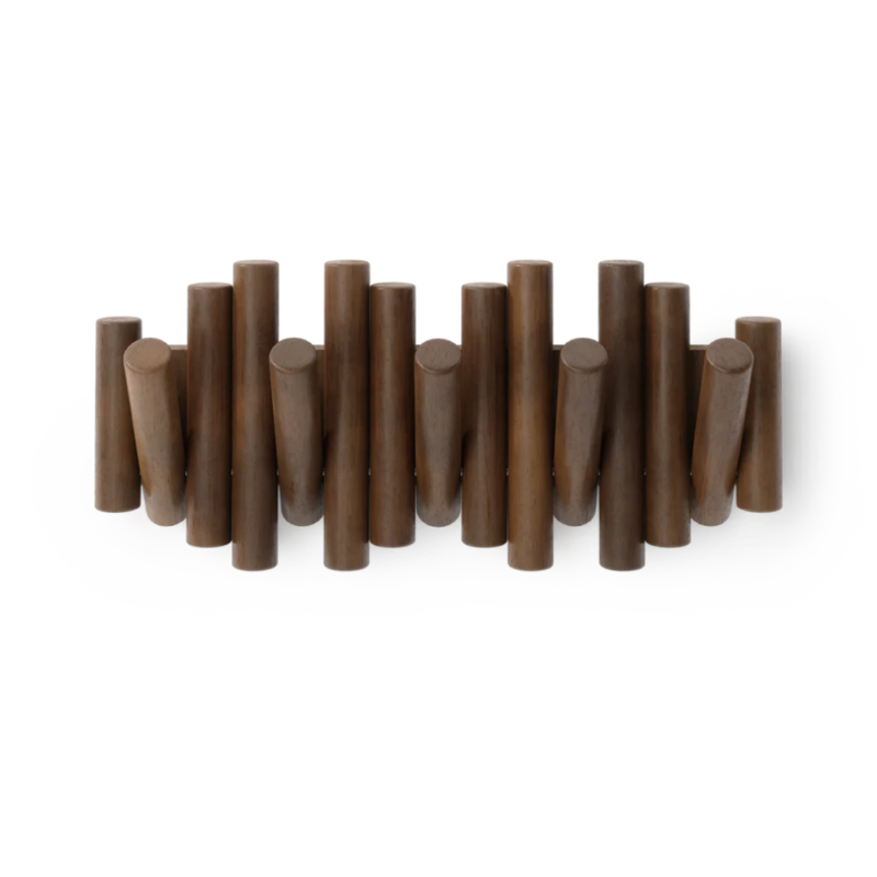 COLGADOR DE PARED C/5 GANCHOS PICKET A.WALNUT - Imagen 2