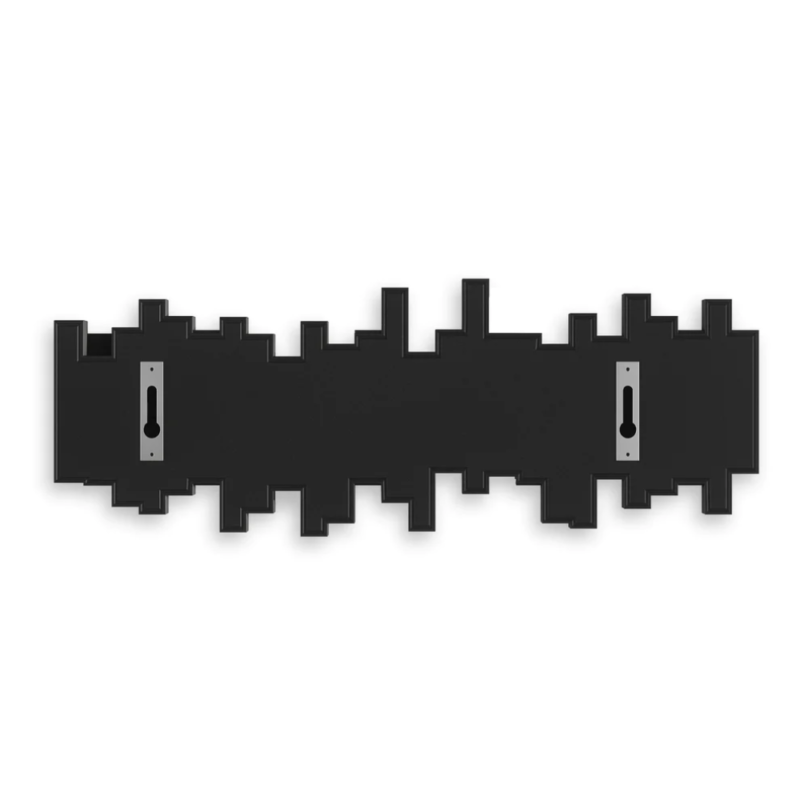 COLGADOR DE PARED C/5 GANCHOS STICKS NEGRO - Imagen 3