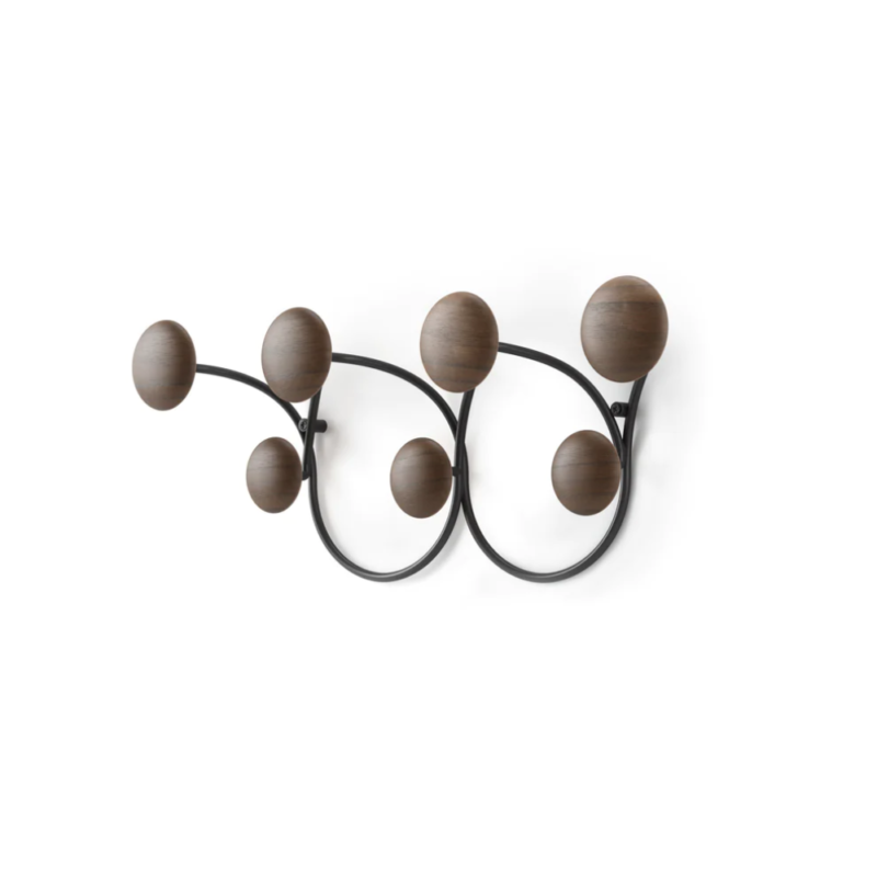 GANCHOS p/PARED 7 PZAS DOTSY NEGRO/WALNUT - Imagen 3