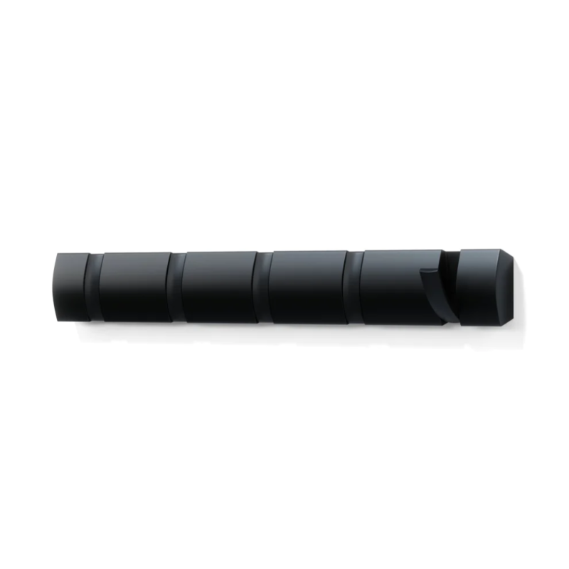COLGADOR DE PARED 5 GANCHOS FLIP NEGRO
