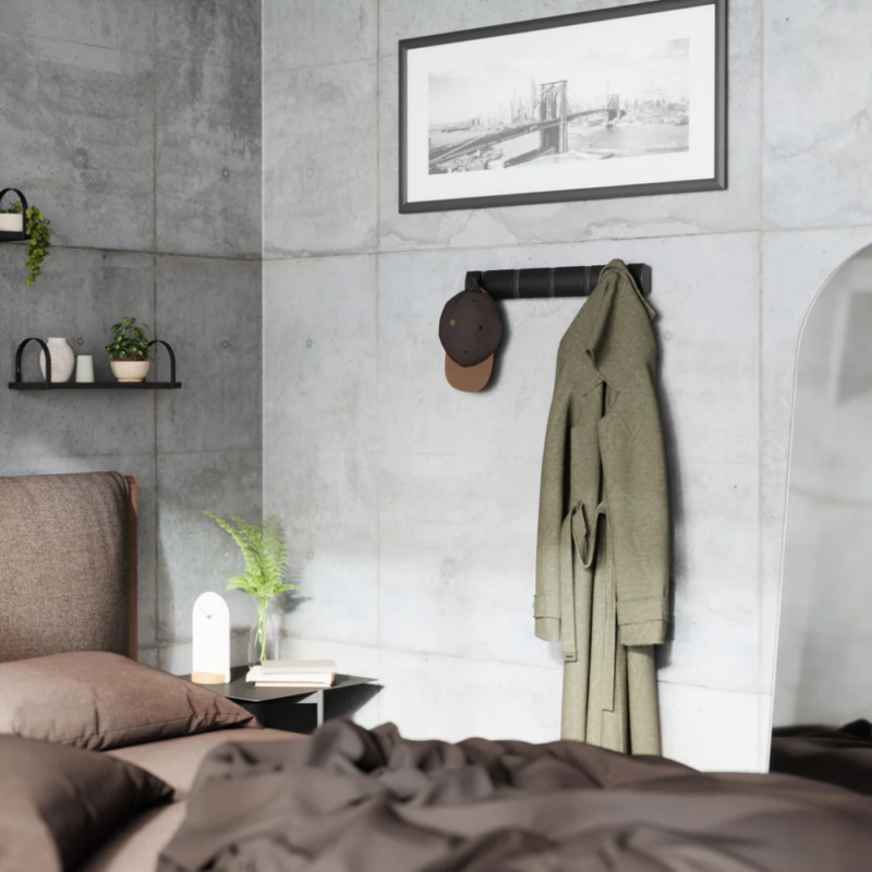 COLGADOR DE PARED 5 GANCHOS FLIP NEGRO - Imagen 5