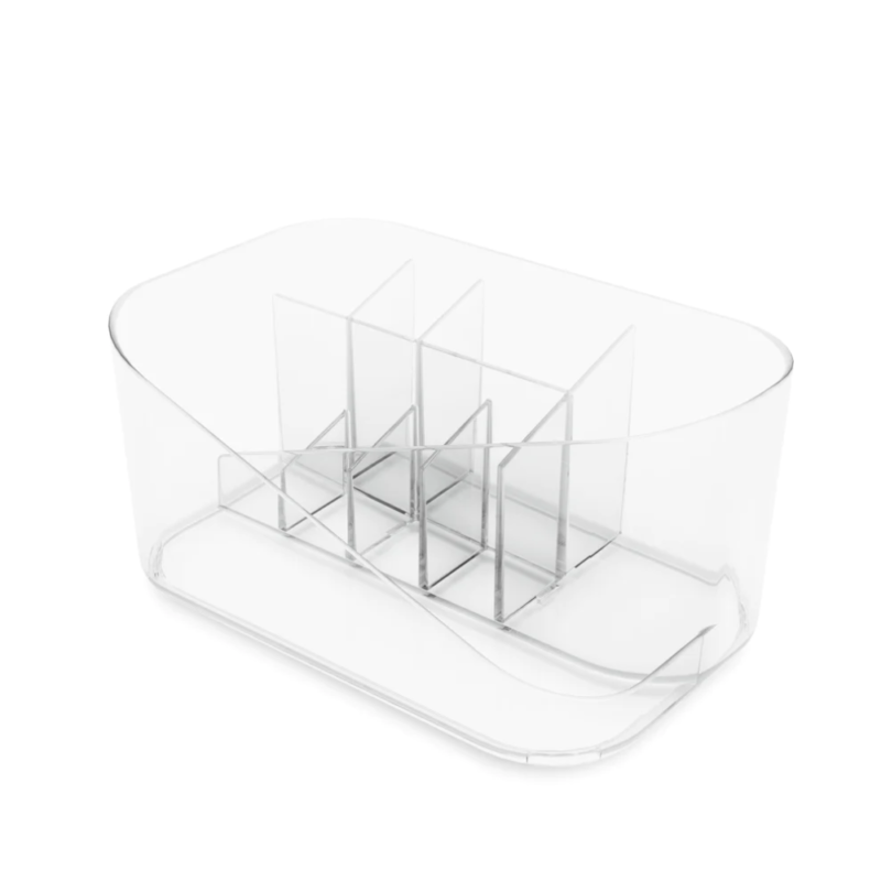 ORGANIZADOR DE COSMETICOS TRANSPARENTE GLAM