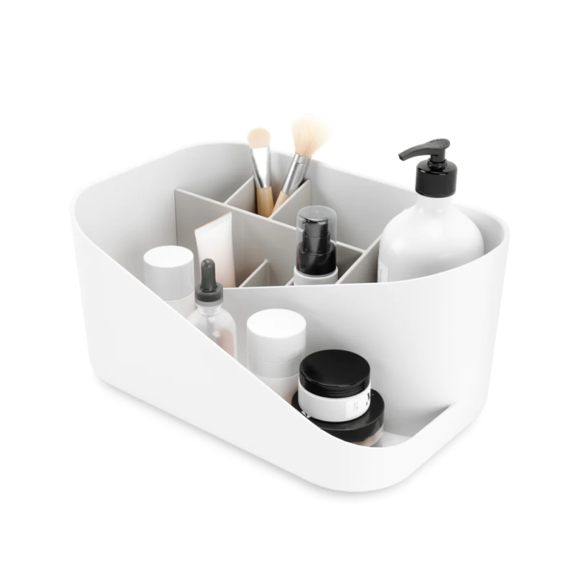 ORGANIZADOR DE COSMETICOS BLANCO/GRIS GLAM - Imagen 5