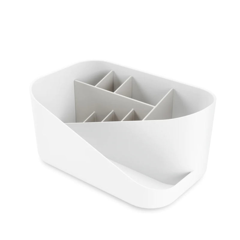 ORGANIZADOR DE COSMETICOS BLANCO/GRIS GLAM