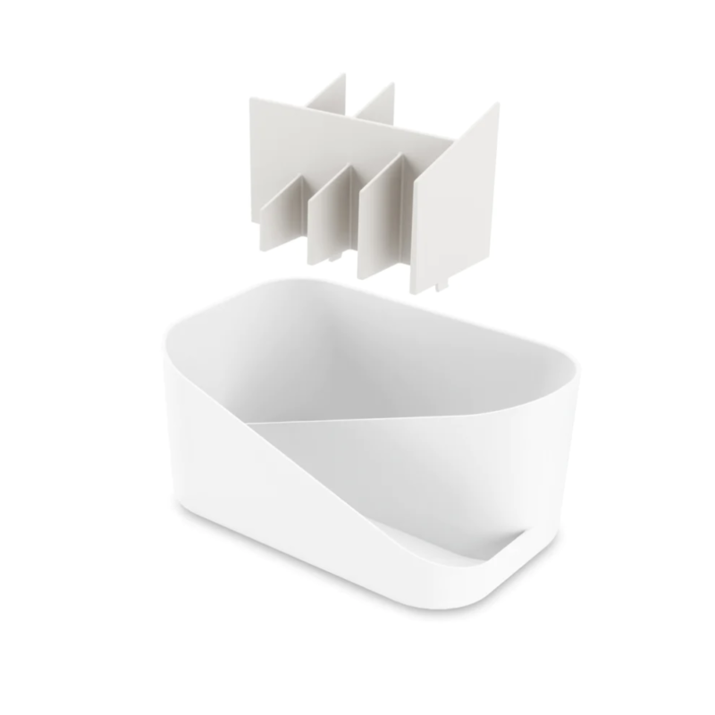 ORGANIZADOR DE COSMETICOS BLANCO/GRIS GLAM - Imagen 4