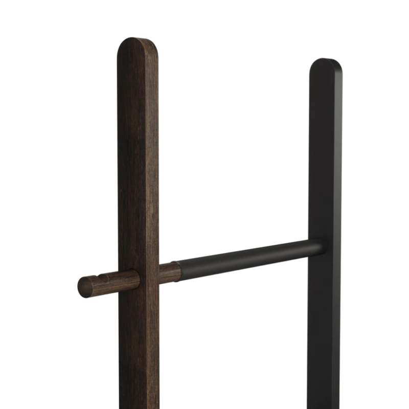 PERCHERO EXTENSIBLE HUB LADDER KD NEGRO/WALNUT - Imagen 4