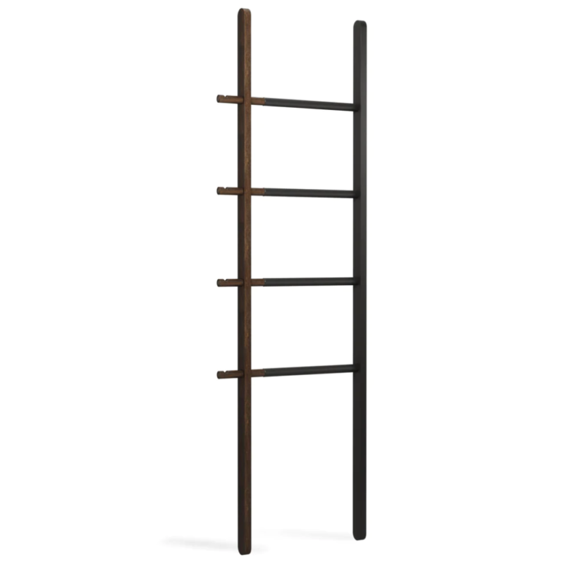 PERCHERO EXTENSIBLE HUB LADDER KD NEGRO/WALNUT - Imagen 2
