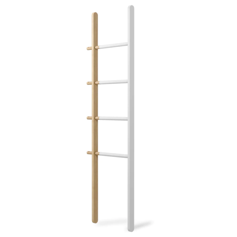 PERCHERO EXTENSIBLE HUB LADDER BLANCO/NATURAL - Imagen 3