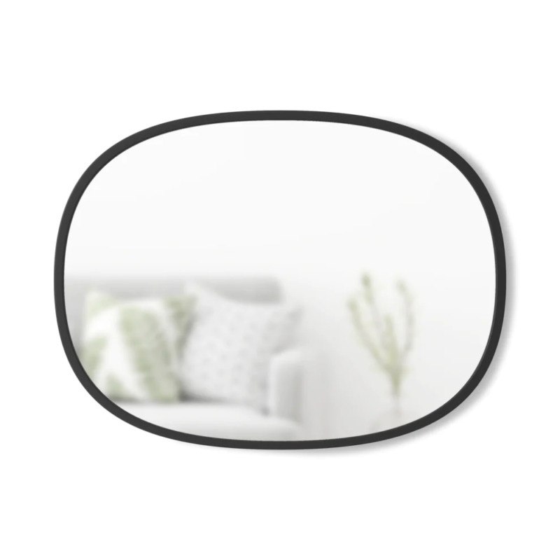 ESPEJO OVAL HUB NEGRO 45X61 - Imagen 2