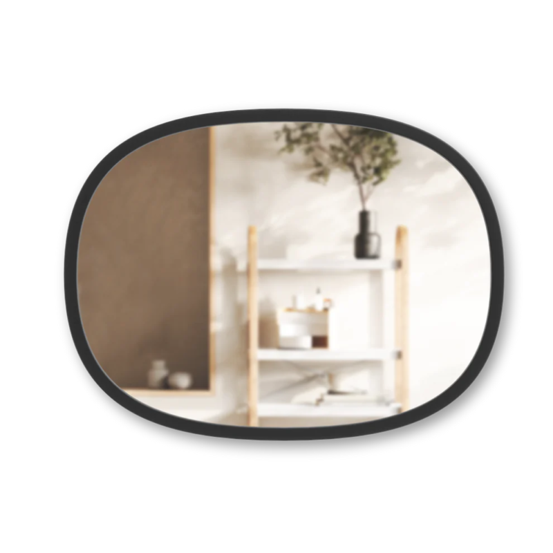 ESPEJO OVAL HUB NEGRO 45X61 - Imagen 3