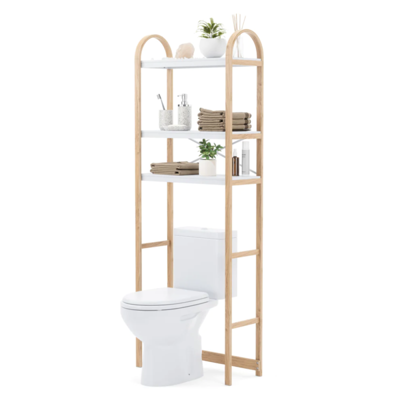 ESTANTE P/TOILETTE BELLWOOD BLANCO/NATURAL - Imagen 2