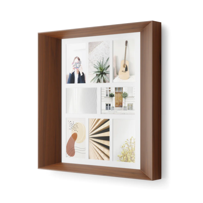PORTA-RETRATO DE PARED MULTIPLE LOOKOUT WALL PD WALNUT 10X15 - Imagen 2